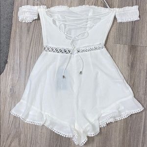 Fashion Nova white Romper